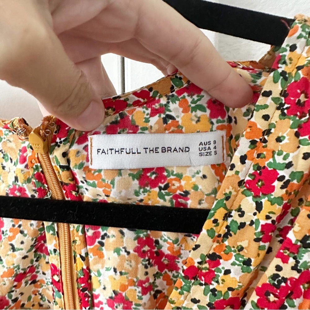 Faithfull the Brand Yellow Floral Midi Dress - Picture 10 of 12